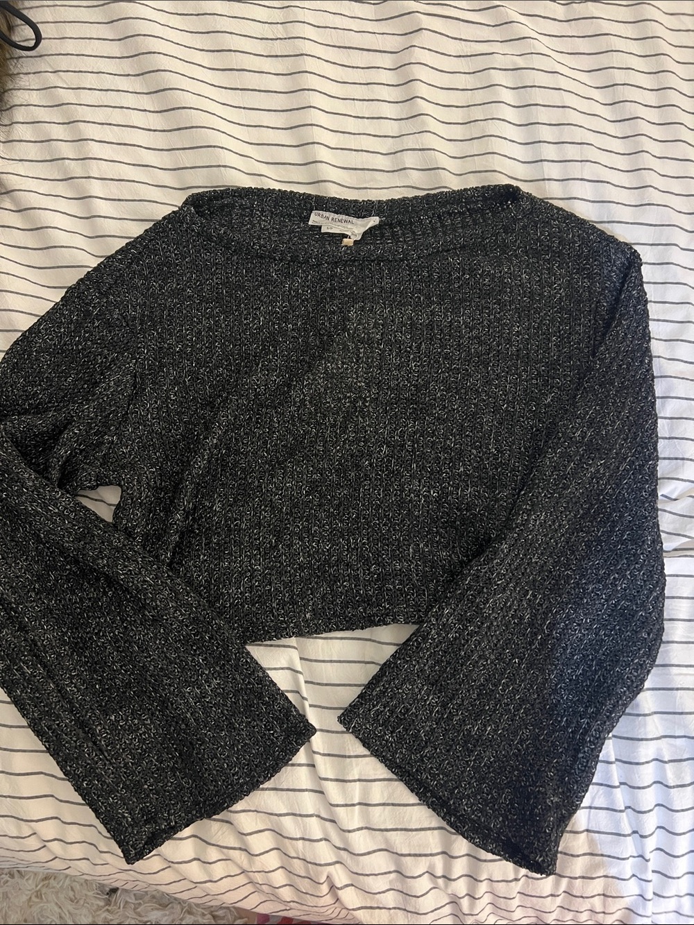 Urban Renewal Black Marled Crewneck Sweater
